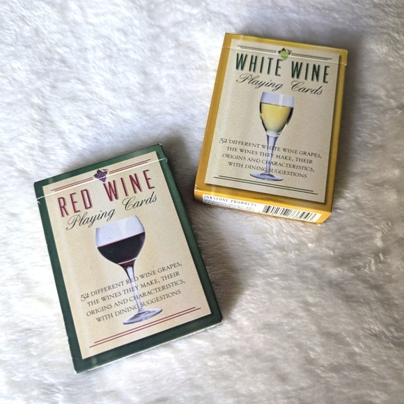 Brand New Playing Cards - 2 Decks Themed White Wine and Red Wine - Picture 3 of 6
